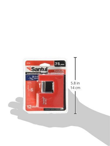Santul 8750 Candado Antipalanca 75mm, Cuerpo de Zamac, Llave Tradicional