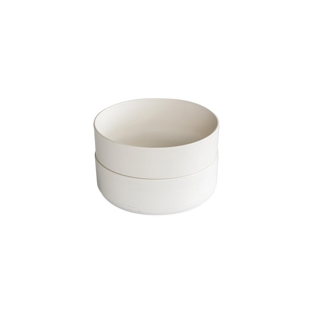 Nordic Ware - Juego de 2 cuencos para sopa o ensalada, color blanco, apto para microondas