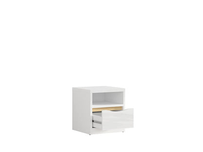 Alterego - Buró nórdico Pori, Color Blanco Brillante y Madera