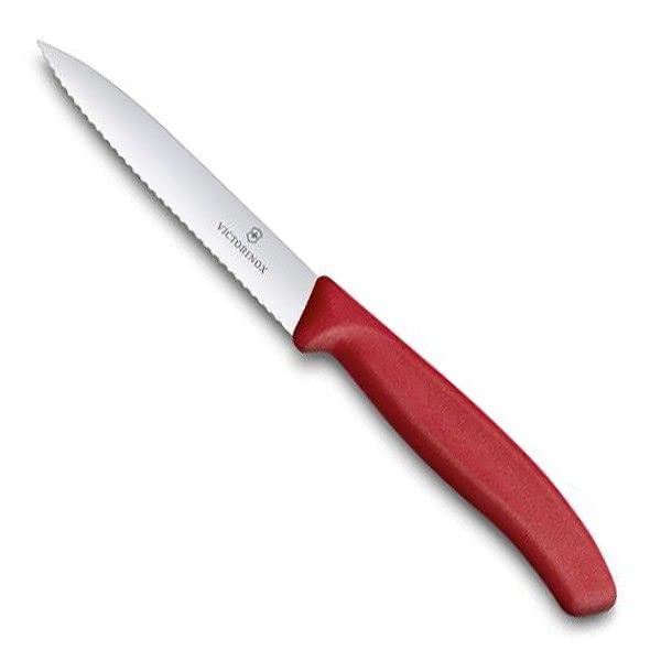 Victorinox Cuchillo Swiss Classic, Mondador, hoja de 10 cm, rojo