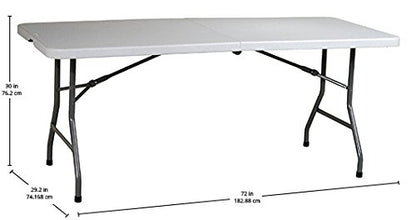 Office Star Resin Multipurpose Rectangle Table, 6-Feet, Center Folding