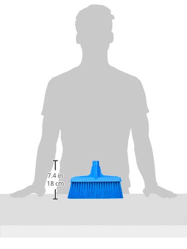 Vikan 31043 Fine Sweep Floor Broom Head, Polypropylene Block, 10-1/4" Polyester Bristle, Blue