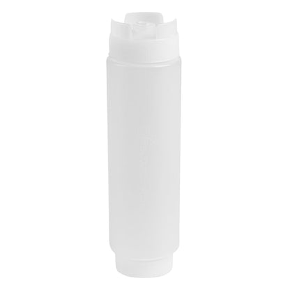 Restaurantware First In First Out Botella Exprimidora | 16 oz, 6 tapas recargables, punta dispensadora de precisión, flexible de plástico, para condimentos
