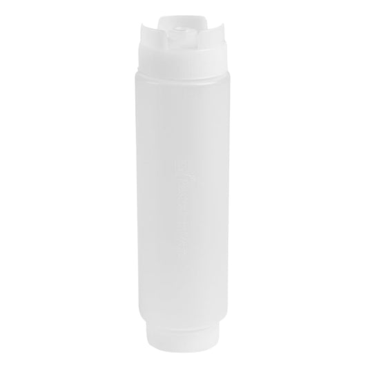 Restaurantware First In First Out Botella Exprimidora | 16 oz, 6 tapas recargables, punta dispensadora de precisión, flexible de plástico, para condimentos