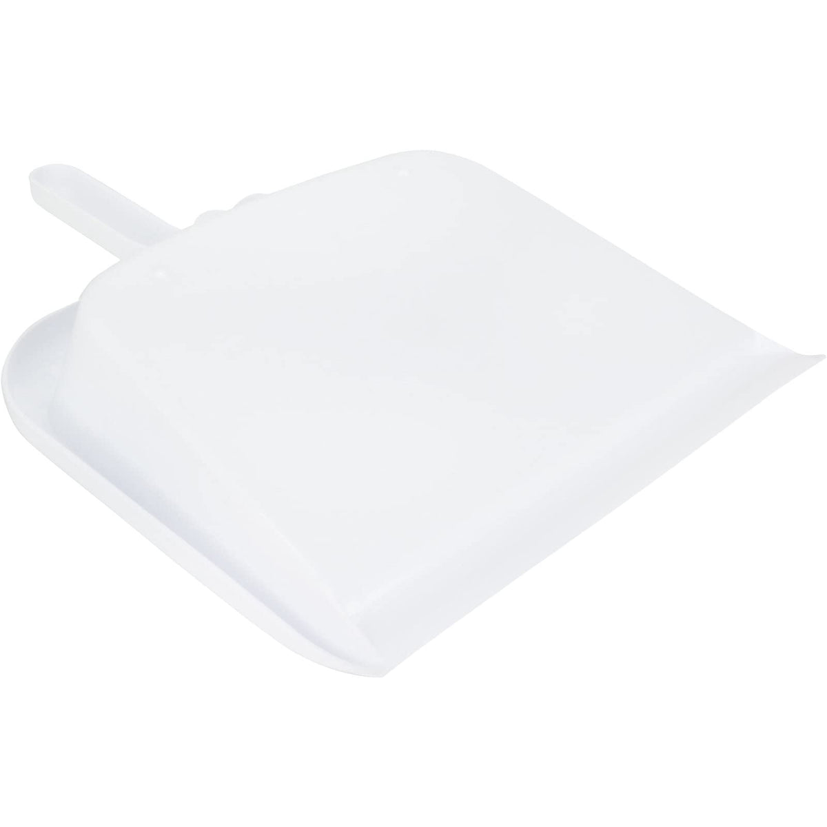 SPARTA Large Handheld Dustpan with Hanging Hole, Heavy-Duty Plastic Dustpan with Wide Lip for Countertops and Surfaces, Plastic, 10 Inches, White