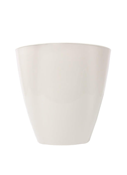Plasvic. Bote Para Basura, De Plástico Resistente. Ideal Para La Cocina, Recamara, Baño, Oficina. Capacidad 12 Litros. Color Blanco. Modelo Diamante.