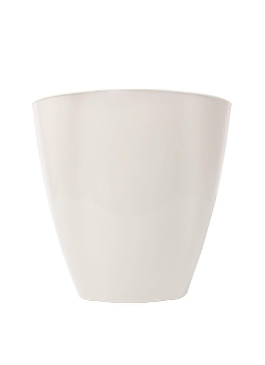 Plasvic. Bote Para Basura, De Plástico Resistente. Ideal Para La Cocina, Recamara, Baño, Oficina. Capacidad 12 Litros. Color Blanco. Modelo Diamante.
