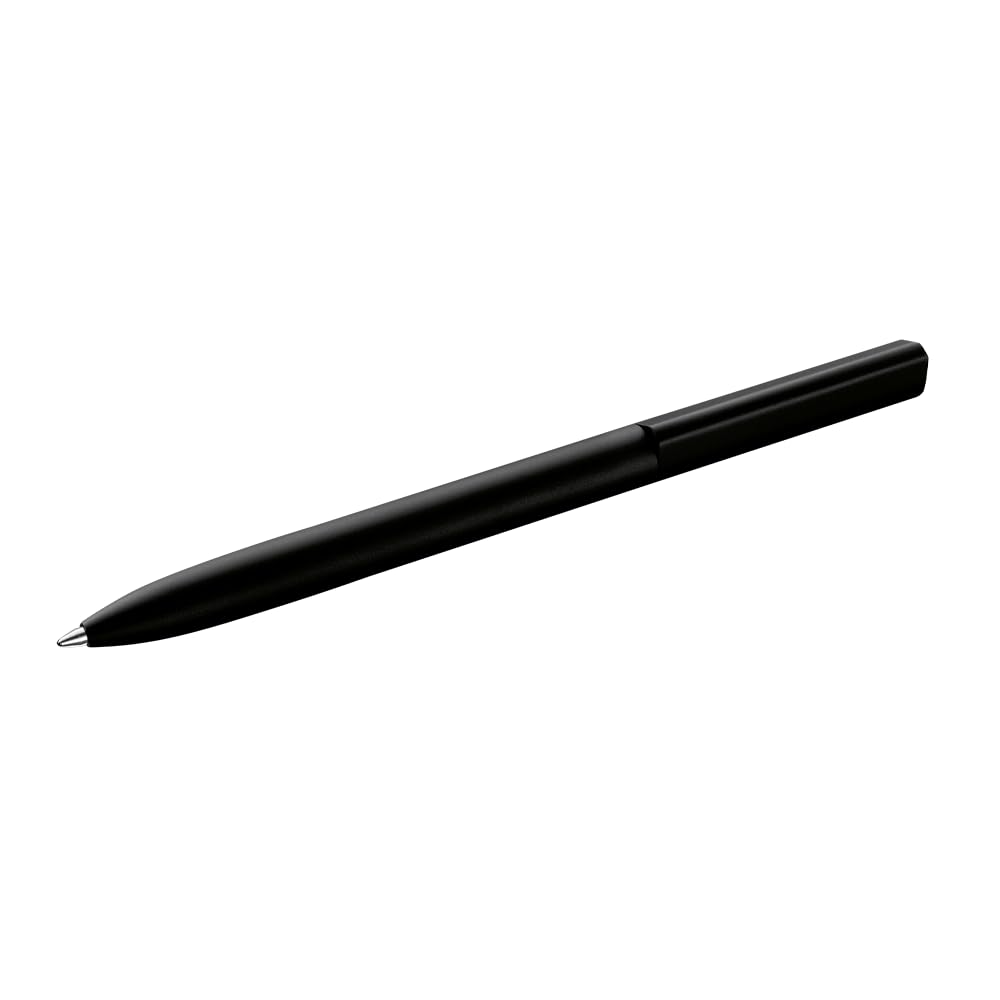 Pelikan Bolígrafo INEO, Tinta Negra, Cuerpo de Metal Pulido, Punta Mediana 1 mm, Mecanismo de Giro, para Oficina y Uso Profesional