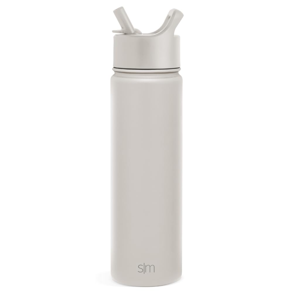 Simple Modern Summit Botella de Agua con Popote y Asa - 0.5 Litros - -Almond Birch