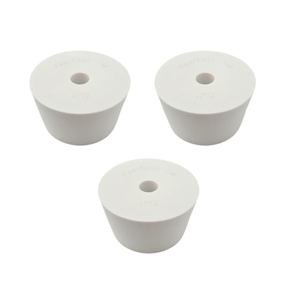 FastRack Tapón de goma perforado (#10-3 piezas) | Tapones de goma sólida para uso con bloqueo de aire de fermentación | Tapón de carboy duradero | Tapón cónico para corchar cerveza casera