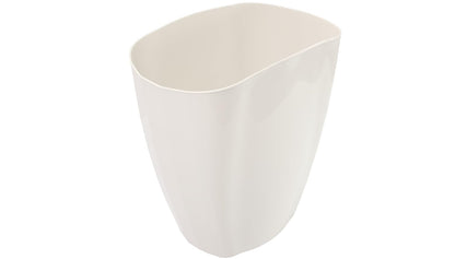 Plasvic. Bote Para Basura, De Plástico Resistente. Ideal Para La Cocina, Recamara, Baño, Oficina. Capacidad 12 Litros. Color Blanco. Modelo Diamante.