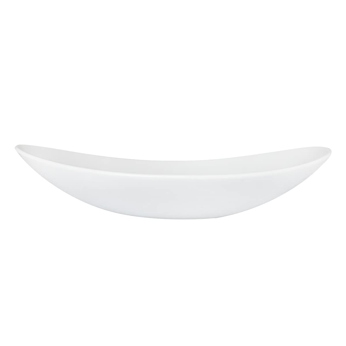 Trilogy | Set de 4 Platos Hondos o Bowls para Sopa, Elegante y Moderno con Diseño Ovalado, Vidrio Opal Templado Ultra Resistente, Colección Greco, Blanco, 23 * 20 cm, Hecho en Italia