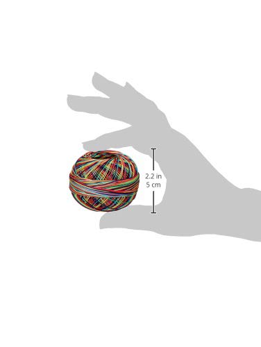 Handy Hands - Hilo de algodón Lizbeth de 210 yardas, 25 g, Rainbow Splash, HH20184