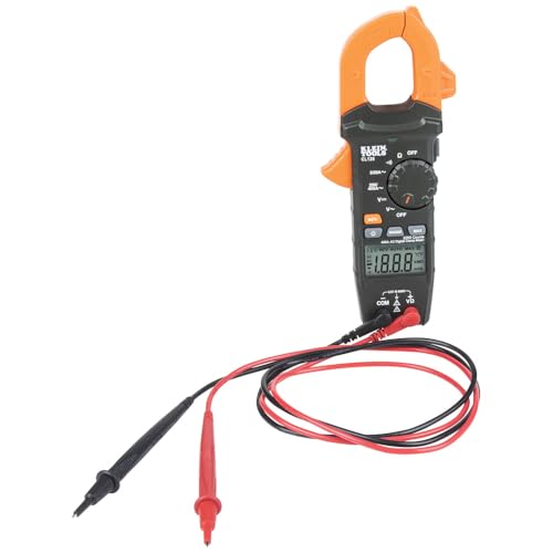 KLEIN TOOLS CL120 | Multímetro digital de gancho con rango automático|Mide CA/CD, resistencia y continuidad| Multimetro digital | Probador de voltaje | 400 A CA | Pantalla LCD retroiluminada