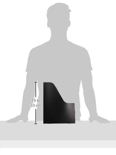 Whitmor 6551-372-5-BLK - Organizador de Revistas de Plástico, 5 Piezas, Negro