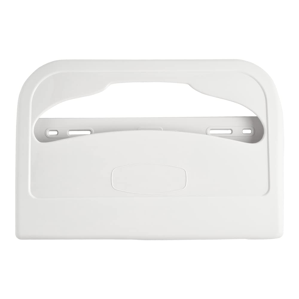 EZbrnd - Dispensador de funda de asiento de inodoro de medio pliegue para uso comercial, baño, oficina, papel de funda de asiento se vende por separado, color blanco, 3100-EZ