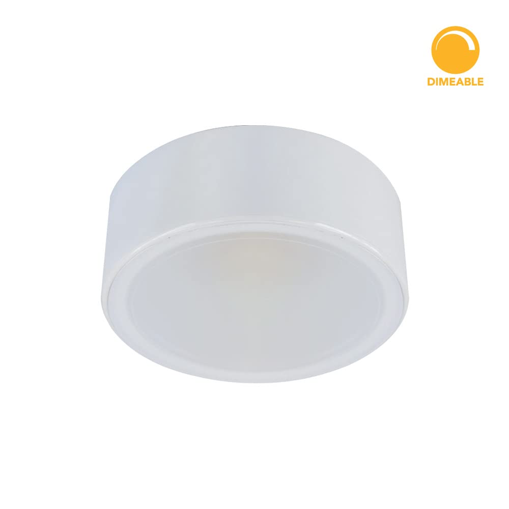 Tecnolite Lámpara Plafón LED Redonda Atenuable 9 W - Sobreponer en Techo, Luz Blanca Neutra, 127 V, IRC 90, Interiores, LED integrado, Ideal para pasillos, dormitorio, cocina y sala