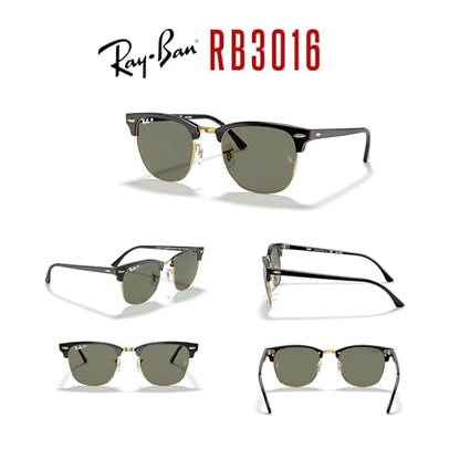Ray-Ban Lentes oscuros rectangulares clásicas unisex, Sunglasses, Azul Rojo degradado espejado, 100% UV Protection