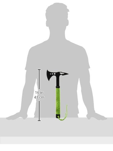 MTech USA MT-AXE8 - Hacha de Camping, Acero Inoxidable Negro, Mango Envuelto en Cable, 15 Pulgadas en Total