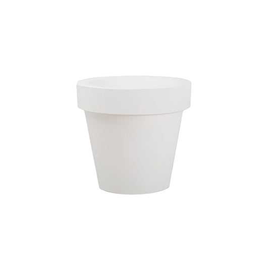 newgarden Maceta de Polietileno Vaso Acabado Liso Uso Interior y Exterior Modelo Magnolia 30 Blanco