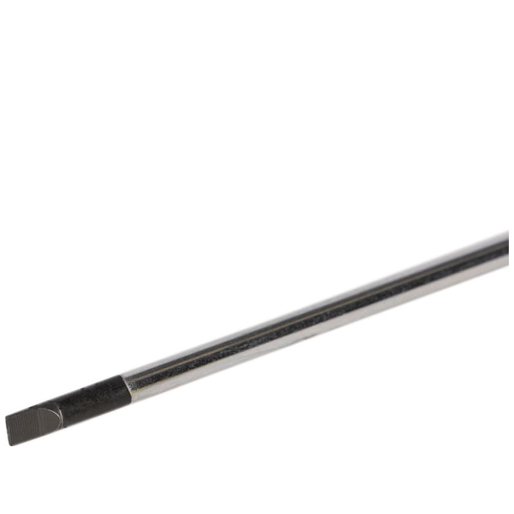 Klein Tools 6254 Mini destornillador de precisión, ranurado de 1/8 pulgadas, cuenta con mango de cojín, tapa giratoria, anillo codificado por colores, vástago de 4 pulgadas