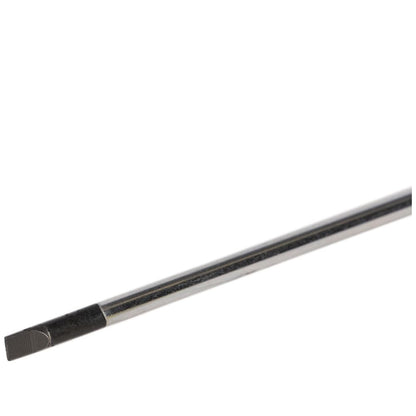 Klein Tools 6254 Mini destornillador de precisión, ranurado de 1/8 pulgadas, cuenta con mango de cojín, tapa giratoria, anillo codificado por colores, vástago de 4 pulgadas