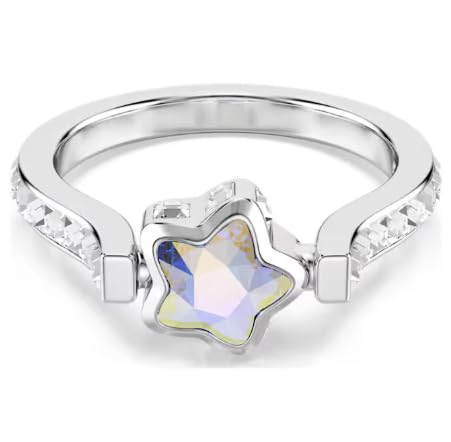 Anillo Chroma, Tallas mixtas, Estrella, Blanco, Acabado en rodio