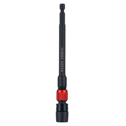 Klein Tools Extensión de Impacto de Doble Bloqueo 31088 | 6 pulgadas, vástago hexagonal de 1/4 pulgada, portabrocas de impacto, mecanismo de liberación rápida, bloqueo de giro - 6 pulgadas