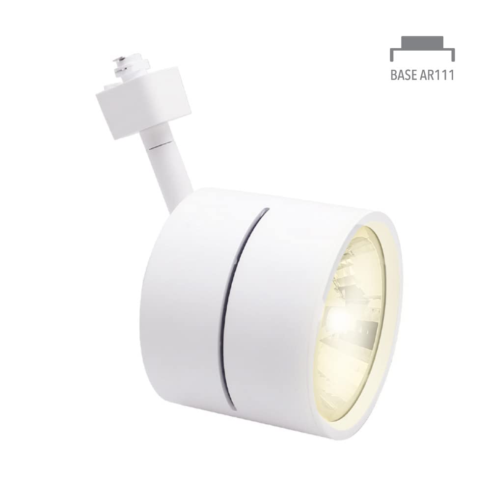 Tecnolite Lámpara Spot de Riel Dirigible Potencia Máx. 60 W, Base G53, Foco AR111 no incluido