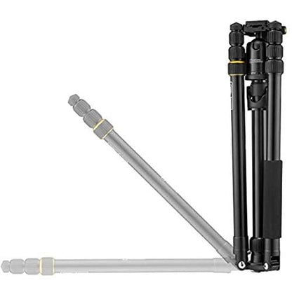 National Geographic - Juego de trípode de Viaje, Columna de 90°, 4 Secciones, Aluminio Ligero, Compatible con Canon, Nikon, Sony DSLR, Cabezal de Bola de 360 Grados, Placa de liberación rápida,