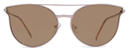 crusheyes Dakota Mujer anteojos de sol, oro, bronce efecto espejo