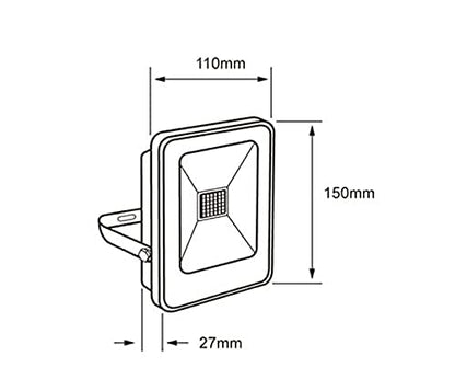 Tecnolite - Lámpara de Piso Reflector LED Exterior para Jardín o Patio, Luz de Día, a Prueba de Polvo y Agua