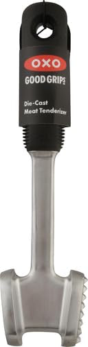 OXO Good Grips - Ablandador de carne fundido a presión, color negro, 4,7 x 6,2 x 24,8 cm