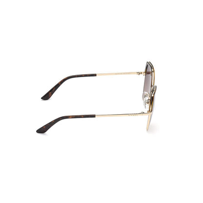 Guess Lentes de Sol GU7736 para Mujer, Color Habana Oscura con Armazón Metálico y Micas Humo Degradado con Protección UV Nivel 3