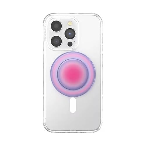 PopSockets - Empuñadura para teléfono MagSafe con Soporte, Soporte magnético, Parte Superior Intercambiable, sujeción Segura para iPhone MagSafe, Agarre para teléfono y Tablet, Bonitos enchufes, Rosa