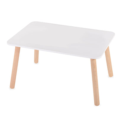 DUDUK Mesa Rectangular Amplia Blanca para Pintar o Actividades Infantiles