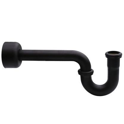 Westbrass Trampa en P Calibre 17, 1-1/2 pulg, Cromo Pulido - Mate negro