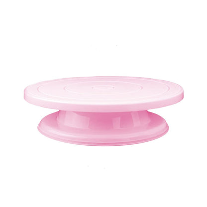 Aleissi | Base Giratoria de 360 Grados con Balines, Movimiento Suave para Decoracion de Pasteles, Tartas, Postres, Cupcake, Repostería, Resistente hasta 5kg (Rosa)