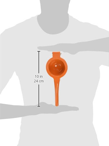 IMUSA USA VICTORIA-70009 Exprimidor de naranjas y cítricos, naranja | Acabado de metal desnudo, anillo colgante integrado, ideal para exprimir limones y limas, herramienta de cocina diaria