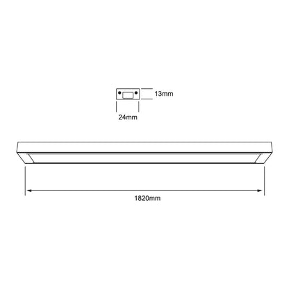 Tecnolite Lámpara Lineal LED Interconectable 36 W, Luz de Día, IK06, Atenuación TRIAC, LED integrado