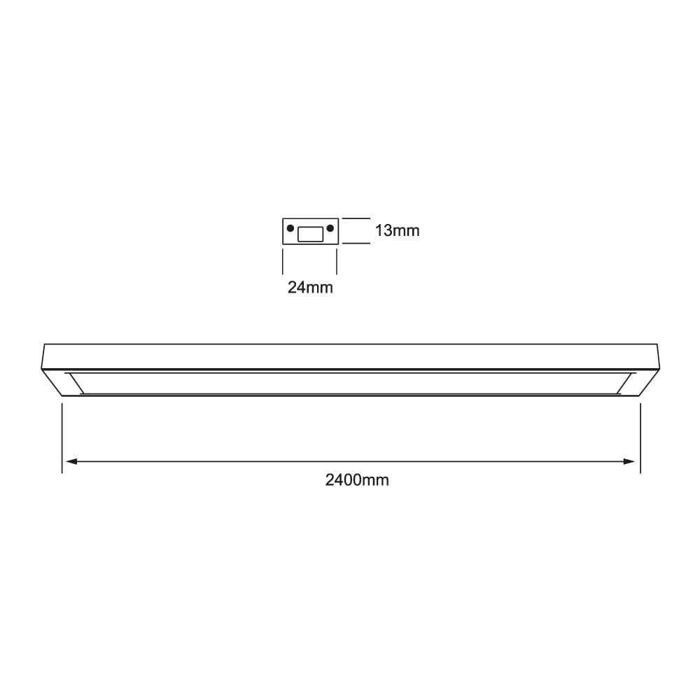 Tecnolite Lámpara Lineal LED Interconectable 48 W, Luz Suave Cálida, IK06, Atenuación TRIAC, LED integrado