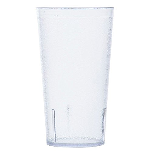 G.E.T. Vasos de plástico resistentes para restaurante, 16 onzas, transparentes (juego de 12)