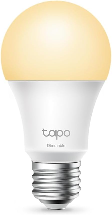 Tapo TP-Link - Bombillas inteligentes de 800 lúmenes (equivalente a 60 W), 2700 K blanco cálido suave, regulable, compatible con Alexa y Google Home, no requiere concentrador, A19 E26, L510E (paquete
