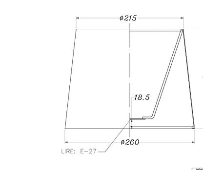 LEDS-C4 16102 Pantalla Circular para Bristol de Mesa, Diámetro 260 x 200 mm