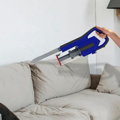 Koblenz Aspiradora Stick Sagittarius 3 en 1 de 600W, Aspiradora de Mano y de Bastón de 1.75 L, con Rodillo Eléctrico para Pelo de Mascota, Alfombra, Autos, etc., Motor Ciclónico, Gris/Azul SVK-631