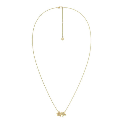 Collar con colgante Sutton The Flower Collection de Fossil para mujer de acero inoxidable en tono dorado, JF04970710