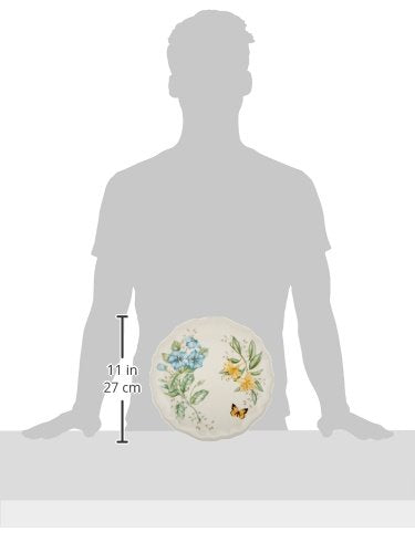 Lenox Butterfly Meadow Melamine Dinner Plates (Set of 4), White