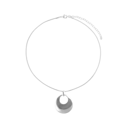 Napier Collar Circular para Mujer | Plata bitono, aleación de metales, cierre ajustable, tamaño mediano