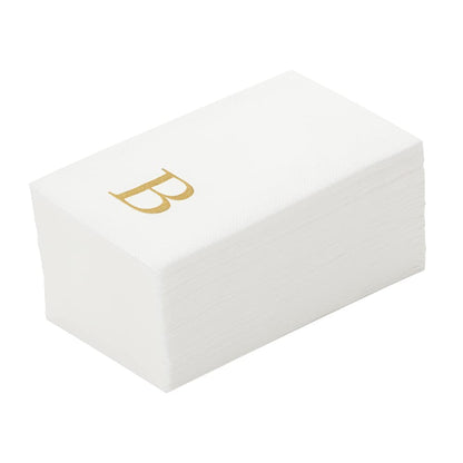 Restaurantware Toallas de Papel Luxenap Letra Dorada H, Paquete de 50 - Oro - 50 Unidades - B Taza