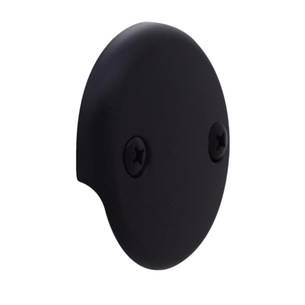 Westbrass D94-2-62 - Juego de rebosadero de dos agujeros, color negro mate
